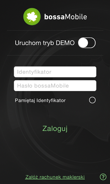 zrzut ekranu mobile z aplikacji bossamobile