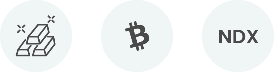 ikonki złoto bitcoin ndx