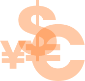 pomarańczowa ikona walut