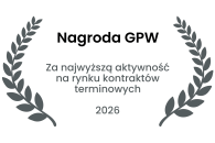 Nagroda GPW. Za najwyższą aktywność na rynku kontraktów terminowych 2026